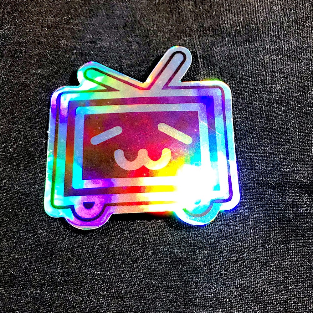 TV Throwback Metallic Prismatic Rainbow Reflective Sticker